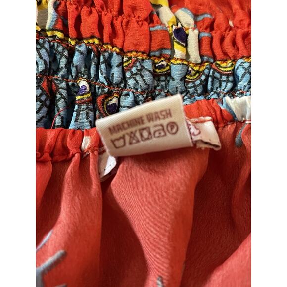 Royal Paisley Maxi Dress Women’s Size Large Red Bohemian Flow Fitted Casual Work - Picture 14 of 15